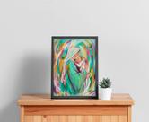 Quadro com Moldura Religioso Nossa Senhora e o Menino Jesus Pintura