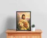 Quadro Com Moldura Religiosos Jesus Cristo Bom Pastor