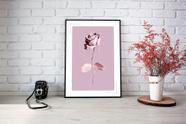 Quadro Com Moldura Rosa Tinta Escorrida Quadro Com Moldura Rosa Tinta Escorrida
