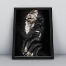 Quadro com moldura rosto mulher negra face empoderada