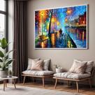 Quadro com Moldura Sala Quarto Abstrato Colorido Arte Pintura Impressa Decorativo Horizontal Grande Hall Quadro com Moldura Sala Quarto Abstrato Colorido Arte Pintura Impressa Decorativo Horizontal Grande Hall