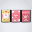 Quadro com moldura sonhe alto minha pequena Infantil-15 Quadro com moldura sonhe alto minha pequena Infantil-15