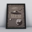 Quadro com moldura ufo extraterrestrial civilization