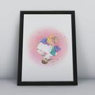 Quadro com moldura urniconio voando Ilustra-ao-43-M1