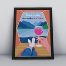 Quadro com moldura Vinho 12