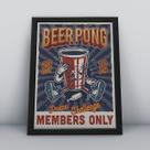 Quadro com moldura vintage drink beer pong Quadro com moldura vintage drink beer pong