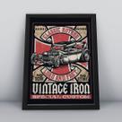 Quadro com moldura vintage iron
