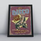 Quadro com moldura vintage retro disco