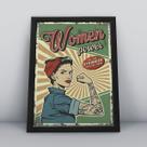 Quadro com moldura woman power feminismo poder mulheres