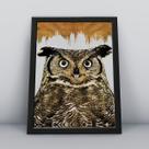 Quadro com molduracoruja dourada