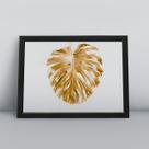 Quadro com molduracostela adao dourado