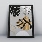 Quadro com molduracostelas de adao abstrata 1