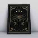Quadro com molduralibelula mistica tarot