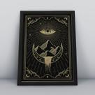 Quadro com molduraolho tarot montanhas Quadro com molduraolho tarot montanhas