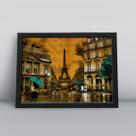 Quadro com molduraparis torre eiffel passeio na chuva Quadro com molduraparis torre eiffel passeio na chuva