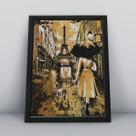 Quadro com molduraparis torre eiffel passeio Quadro com molduraparis torre eiffel passeio