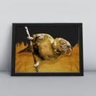 Quadro com moldurapassaro dourado Quadro com moldurapassaro dourado