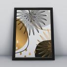 Quadro com molduraplantas abstratas 5 Quadro com molduraplantas abstratas 5