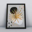 Quadro com molduraplantas abstratas 5 Quadro com molduraplantas abstratas 5