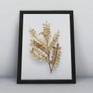 Quadro com molduraplantas douradas Quadro com molduraplantas douradas