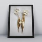 Quadro com moldurarosa dourada