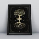 Quadro com moldurasimbolo arvore tarot