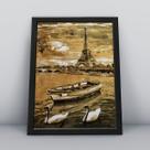 Quadro com molduraTorre Eiffel pintura paris Quadro com molduraTorre Eiffel pintura paris