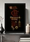 Quadro Com Vidro Flamengo Até Morrer com Moldura Tamanho:21cm x 30cm (A4)