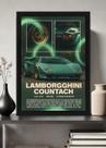 Quadro Com Vidro Lamborghini Countach Liberty com Moldura Tamanho:21cm x 30cm (A4) Quadro Com Vidro Lamborghini Countach Liberty com Moldura Tamanho:21cm x 30cm (A4)
