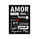 Quadro Confeitaria Padaria Bolo Torta Pão Decorativo 28x40cm