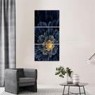 Quadro Conjunto Flor Abstrata Vertical em 3 Peças