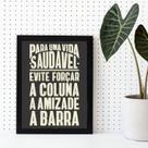 Quadro Conselho Para Uma Vida Saudável 24x18cm - com vidro Quadro Conselho Para Uma Vida Saudável 24x18cm - com vidro