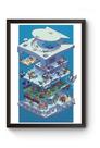 Quadro Console Retrô Dreamcast Poster Moldurado