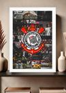Quadro Corinthians Campeão com Vidro e Moldura Branca