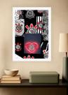 Quadro Corinthians com Vidro e Moldura Branca Tam:A4