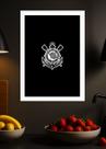 Quadro Corinthians Eterno com Vidro e Moldura Branca Tam:A4
