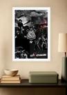 Quadro Corinthians Eterno com Vidro e Moldura Branca Tam:A4