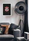 Quadro Corinthians Fiel com Vidro e Moldura Branca