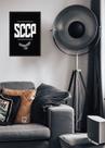 Quadro Corinthians SCCP Águia com Vidro e Moldura Preta Tamanho:21cm x 30cm (A4)