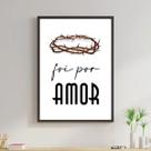 Quadro Coroa De Espinhos Foi Por Amor 33x24cm - com vidro