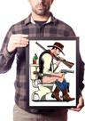 Quadro Cowboy No Vaso Arte Decoração Banheiro Quadro Cowboy No Vaso Arte Decoração Banheiro