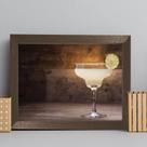 Quadro Cozinha Bebida Margarita 33x43cm Moldura Marrom