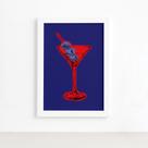 Quadro Cozinha Bebidas Drink 02 Moldura Branca 22x32cm