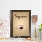 Quadro Cozinha Café Cappuccino 22x32 Moldura Marrom Quadro Cozinha Café Cappuccino 22x32 Moldura Marrom