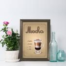 Quadro Cozinha Café Mocha 33x43cm Moldura Marrom Quadro Cozinha Café Mocha 33x43cm Moldura Marrom