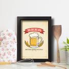 Quadro Cozinha Cerveja Drink Cold 22x32cm Moldura Preta