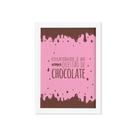 Quadro Cozinha Chocolate Felicidade Moldura Branca 22x32cm Quadro Cozinha Chocolate Felicidade Moldura Branca 22x32cm
