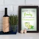 Quadro Cozinha e Bar Frase Caipirinha 22x32cm Moldura Preta Quadro Cozinha e Bar Frase Caipirinha 22x32cm Moldura Preta