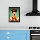 Quadro Cozinha Retro Hamburger - Pin Up 45x34cm