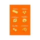 Quadro Cozinha Tipos de Massa Rigatoni Moldura Branca 22x32